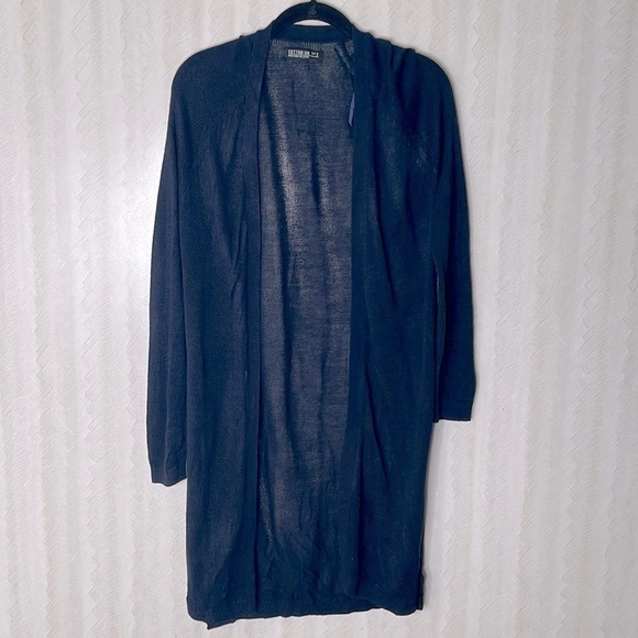 ❤️ COTTON ON Open Navy Blouse Size S - Picture 2 of 4